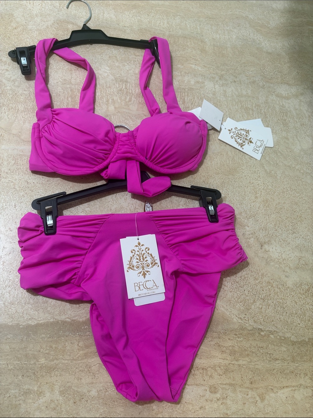 BECCA Girls' Hot Pink Two-Piece Bikini Set